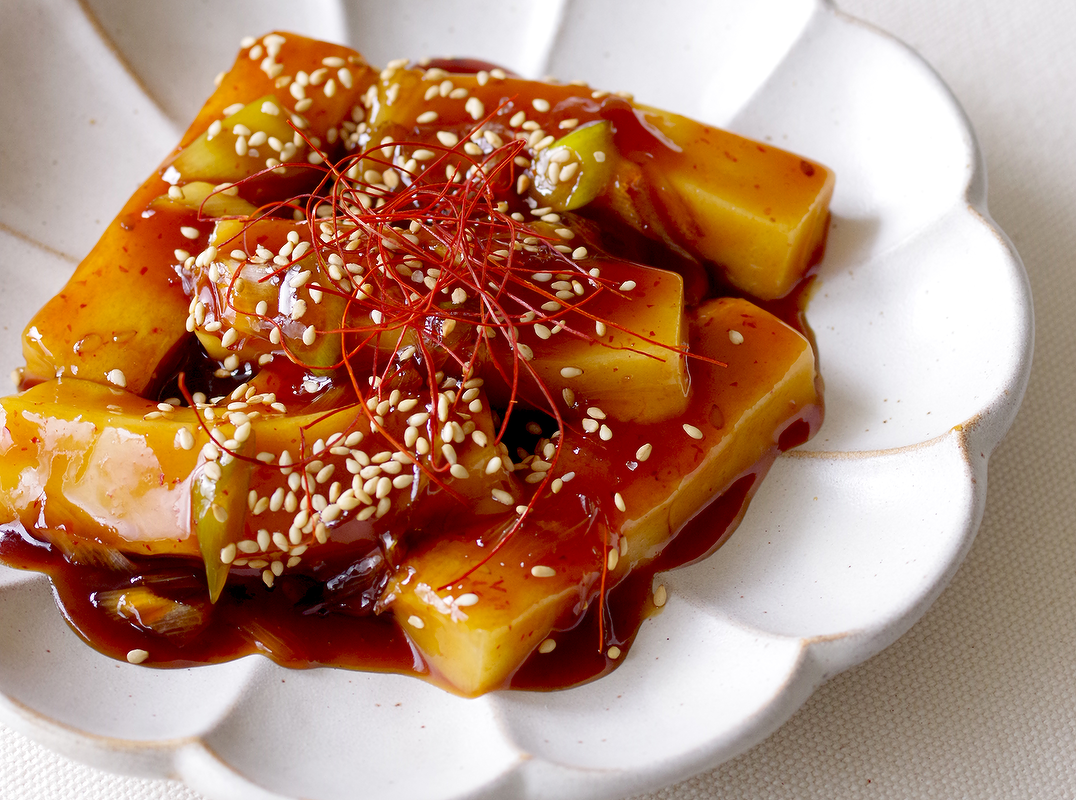 お餅のプルコギトッポギ風炒め