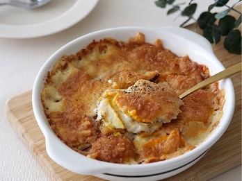 さつまいもとかぼちゃのグラタン